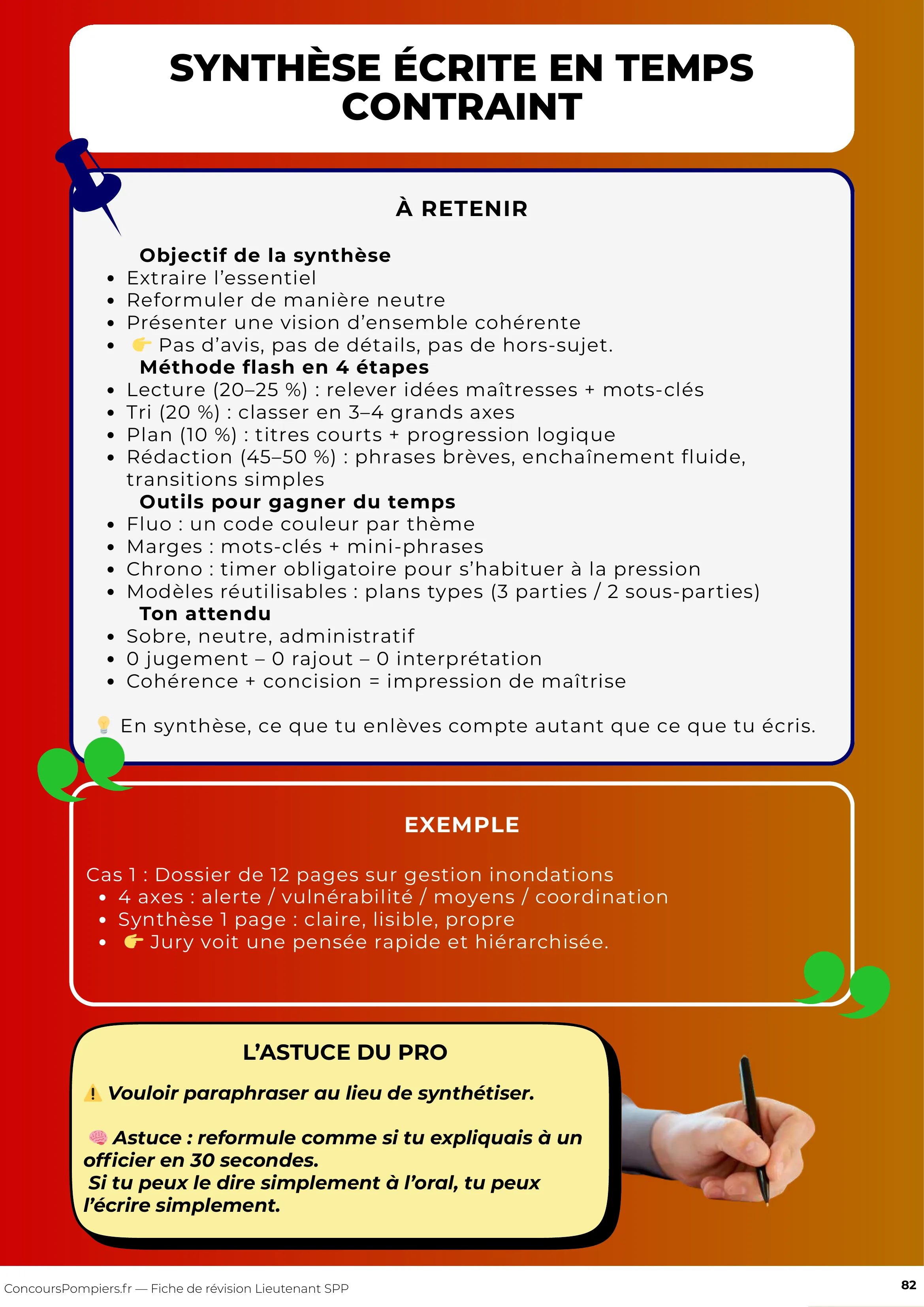 Aperçu fiche révision Lieutenant 4